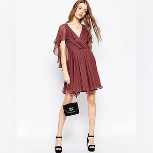 ASOS Curve Cape Sleeve Mini Dress